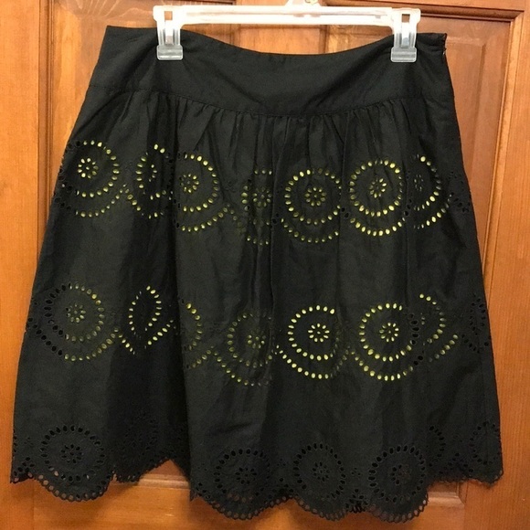 2/$25 INC International Concepts Cotton Black Skirt - Picture 1 of 5